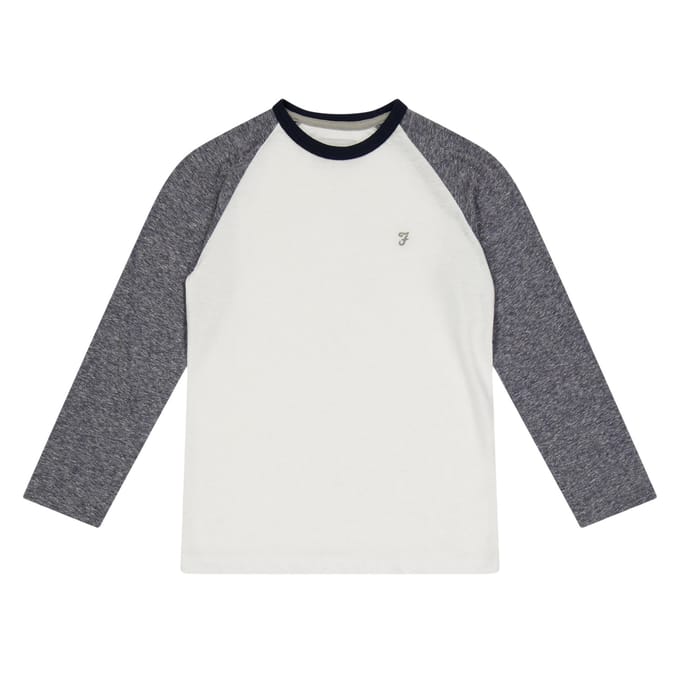 Farah Raglan-baseball-T-shirt voor kinderen (Grijs)