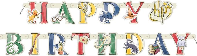 UNIQUE - Harry Potter kartonnen Happy Birthday banner 182 cm