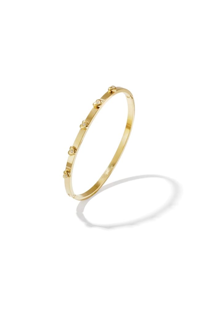 Bangle met hartdetails - Verkleurt niet - Cadeau - Goudlief.nl