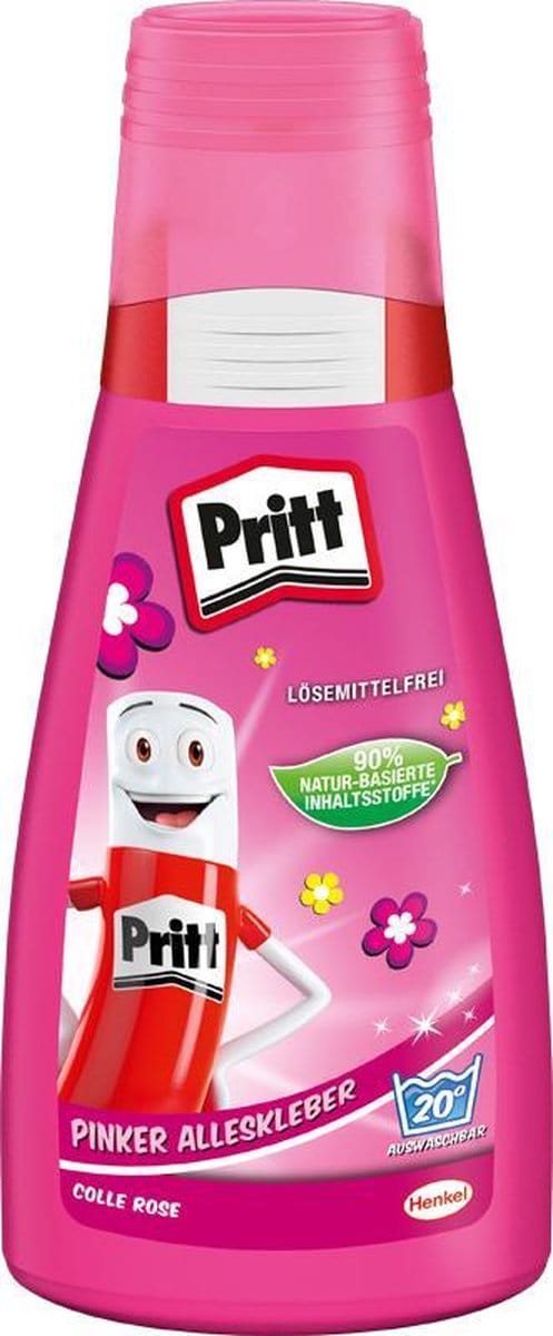 Pritt Roze Alleslijm 100 gram. Set van 3 stuks (3 x 100 gram).
