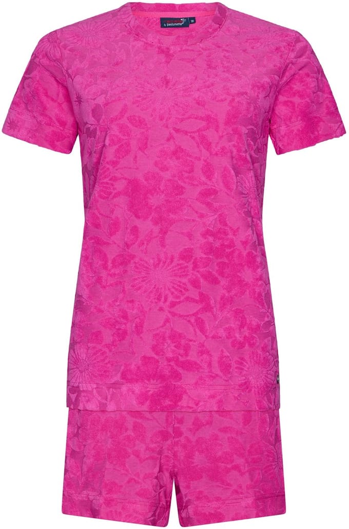 Dames Shortama Rebelle - Full Bloom - Roze - Badstof - Maat 42
