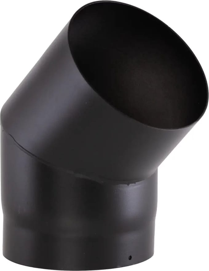 Bocht 45° Ø120 2mm zwart.