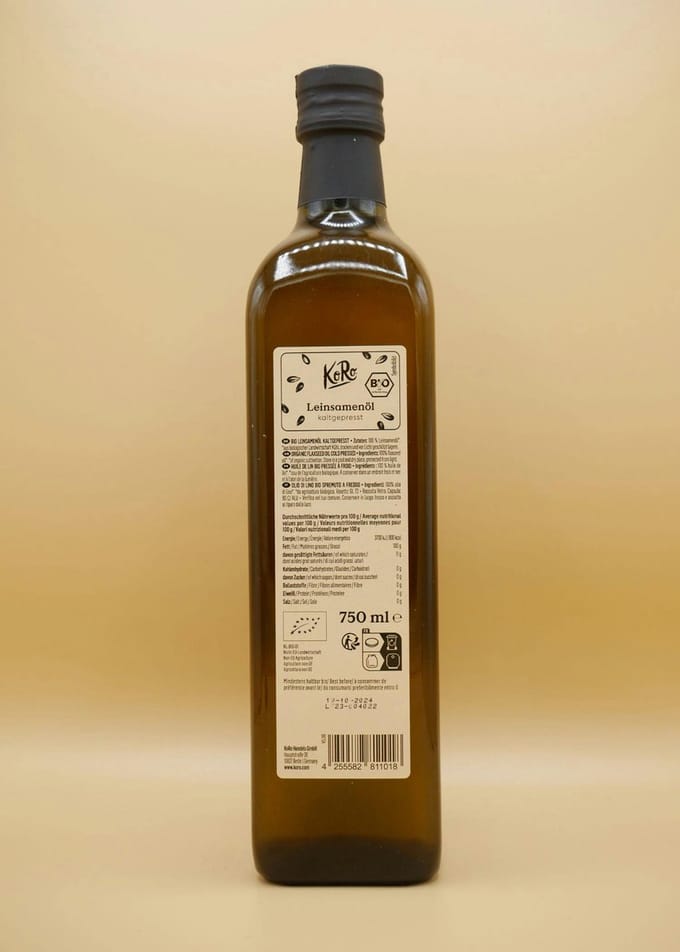 KoRo | Bio lijnzaadolie 12 x 0,75 L