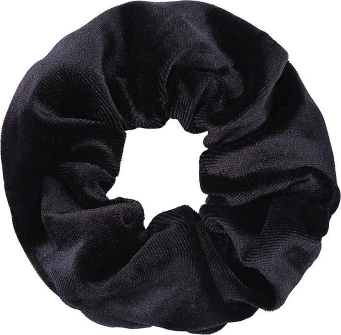 Scrunchie - Velvet, zwart - De trend van 2019