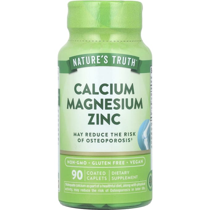 Nature's Truth, Calcium Magnesium Zink, 90 Omhulde Caplets