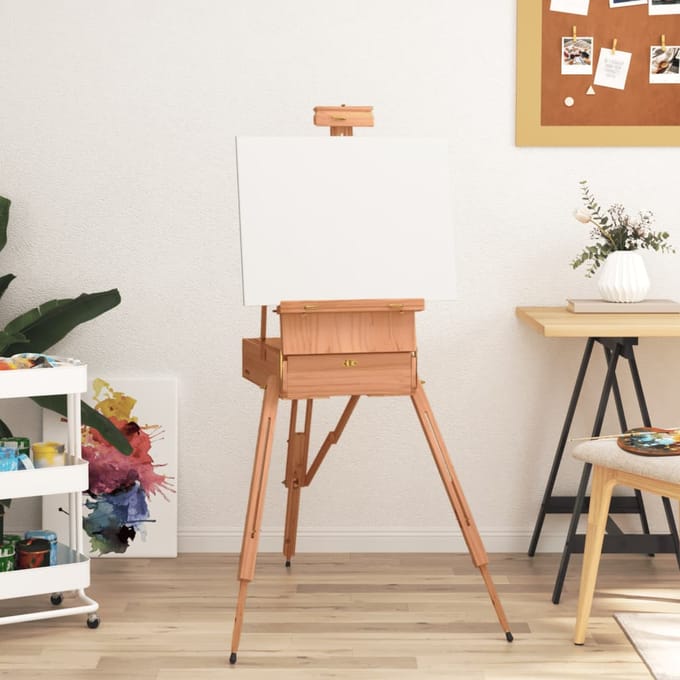 vidaXL - Schildersezel - 81x121x173 - cm - massief - beukenhout