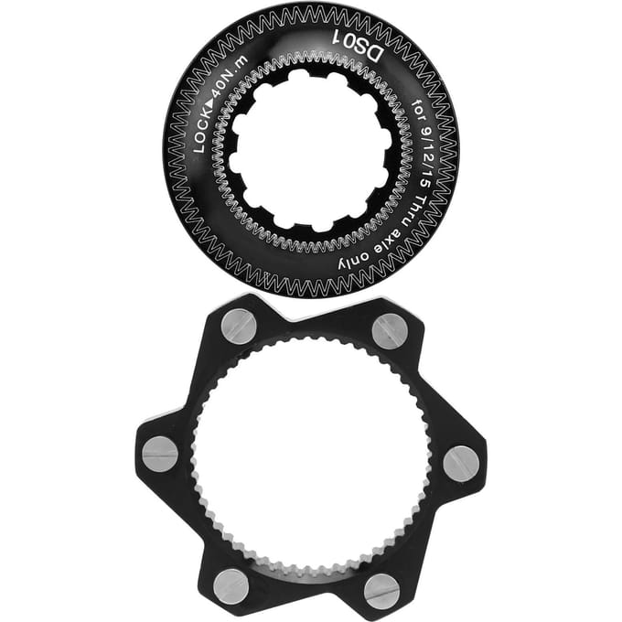 Remcentrumvergrendeling Fiets 6-bouts schijfremadapterset Fiets aluminiumlegering accessoire Zwart black