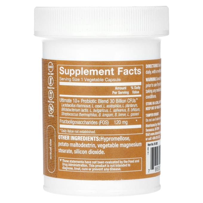The Vitamin Shoppe, Probiotique Ultime 10+, 30 milliards d'UFC, 60 capsules végétales