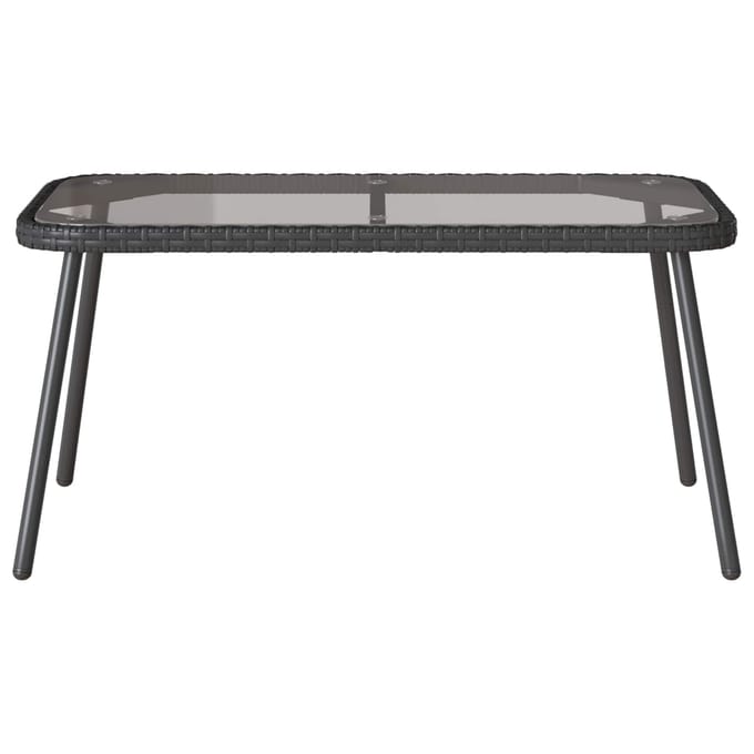 vidaXL - Salontafel - Zwart - 90 - x - 45 - x - 43 - cm - poly - rattan