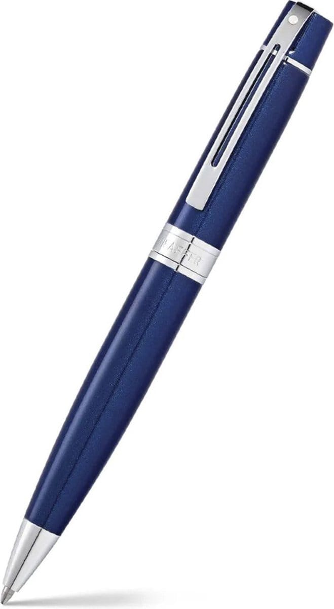 Sheaffer balpen - 300 E9341 - Glossy blue chrome plated
