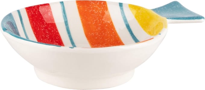 Dekoratief | Bowl vis, multicolor, keramiek, 21x16x5cm | A240050