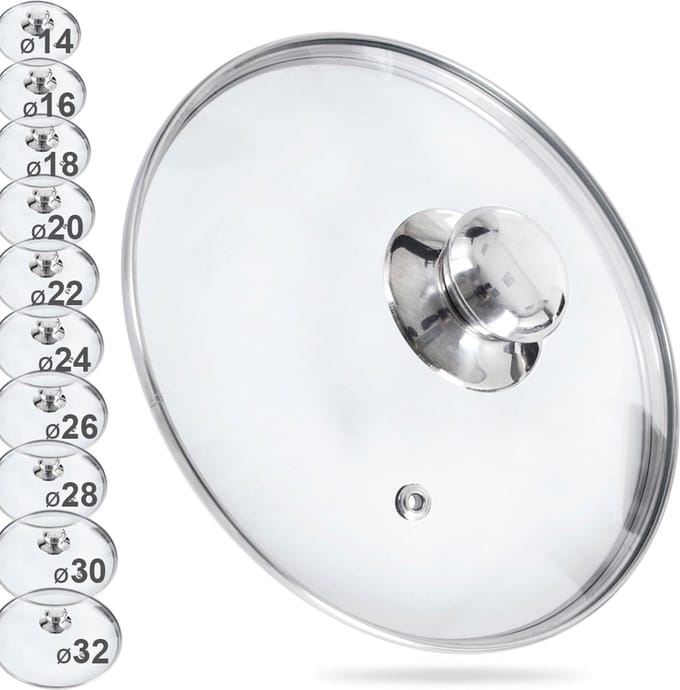 Deksel Glas 24 cm - Pannendeksel - Pandeksel - Potdeksel