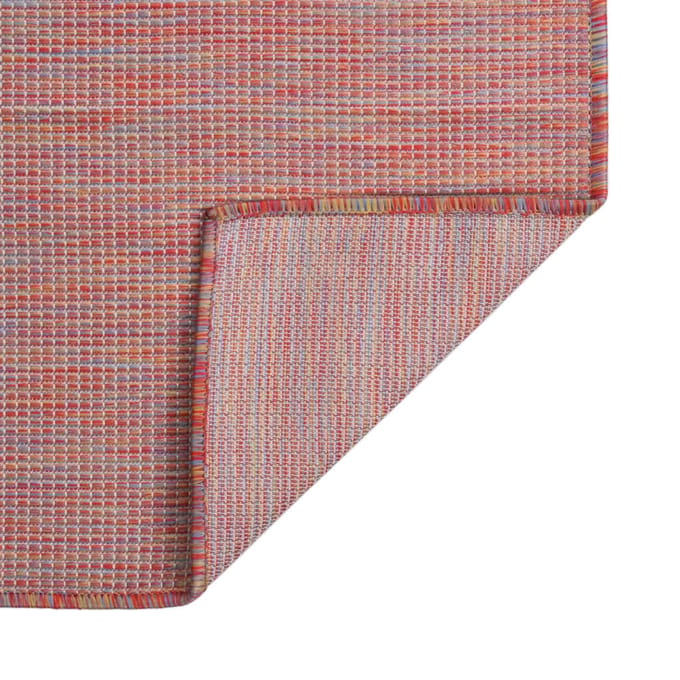 vidaXL Buitenkleed platgeweven 100x200 cm rood