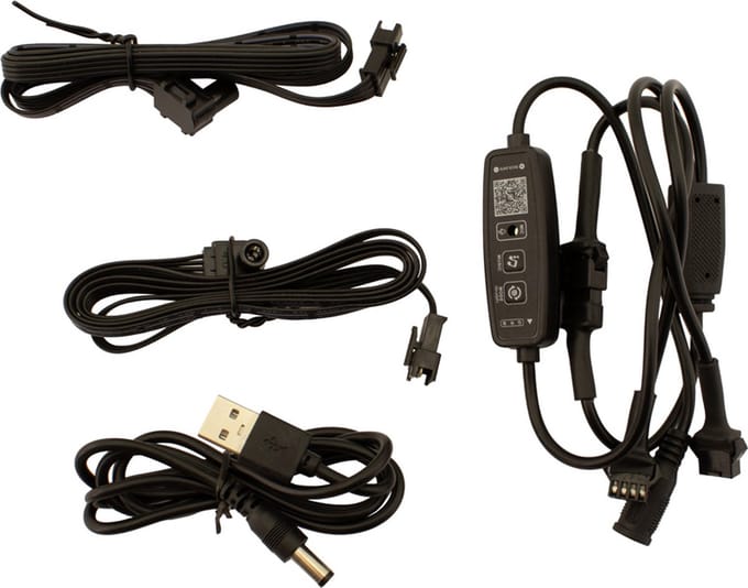 AutoStyle 2-Delige Multi-Color LED Interieur Sfeerverlichting met App Bediening & 5-meter Optical Fiber