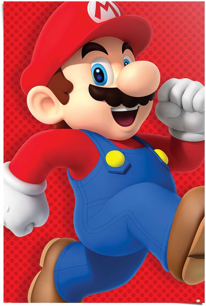 Poster Super Mario - run - 91,5 x 61 - Papier - REINDERS