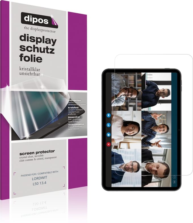 dipos – 2x Beschermfolie geschikt voor LORDWIT L50 13.4 | Krasbestendige & heldere Screenprotector Ultra-Thin