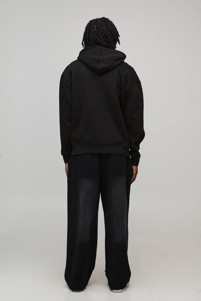 Oversized Grateful Dead gelicentieerde bedrukte hoodie | Black | Size Medium