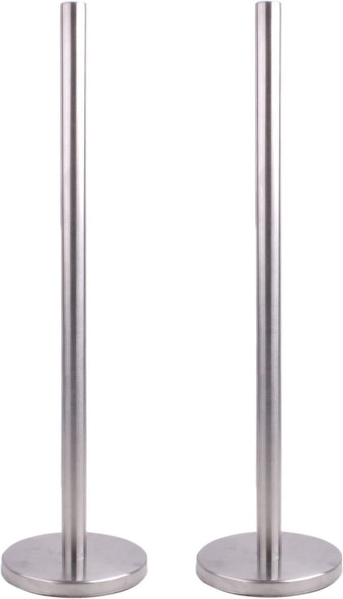 Svenska Living multipak van 2x stuks toiletpapier rollen houder 55 cm rvs voor 5 rollen