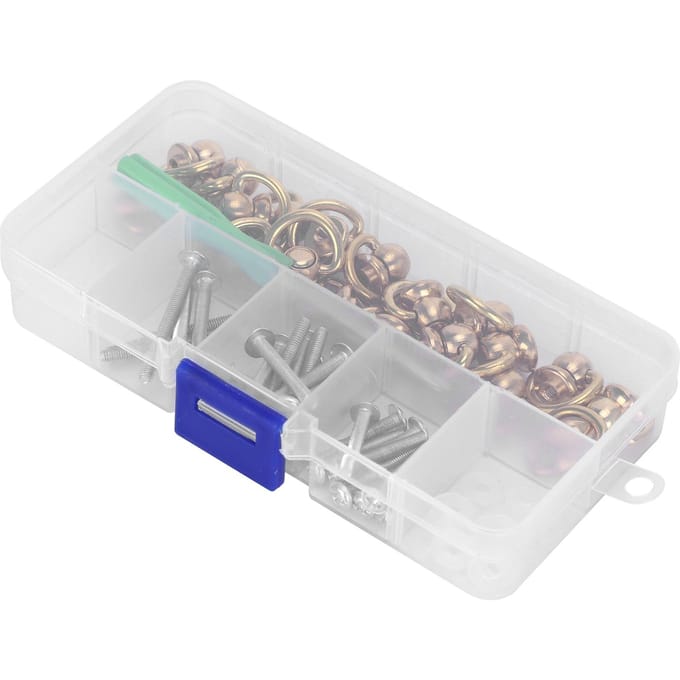 D-ring klinknagels draaibare kogelknop messing gesp handgreep connector knutselbenodigdheden KQ-603 gray