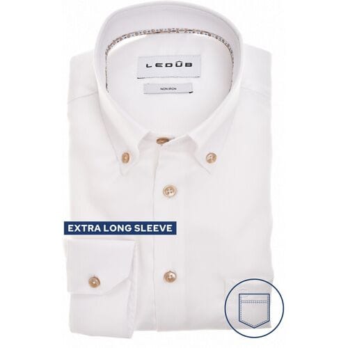 Ledûb modern fit wit mouwlengte 7