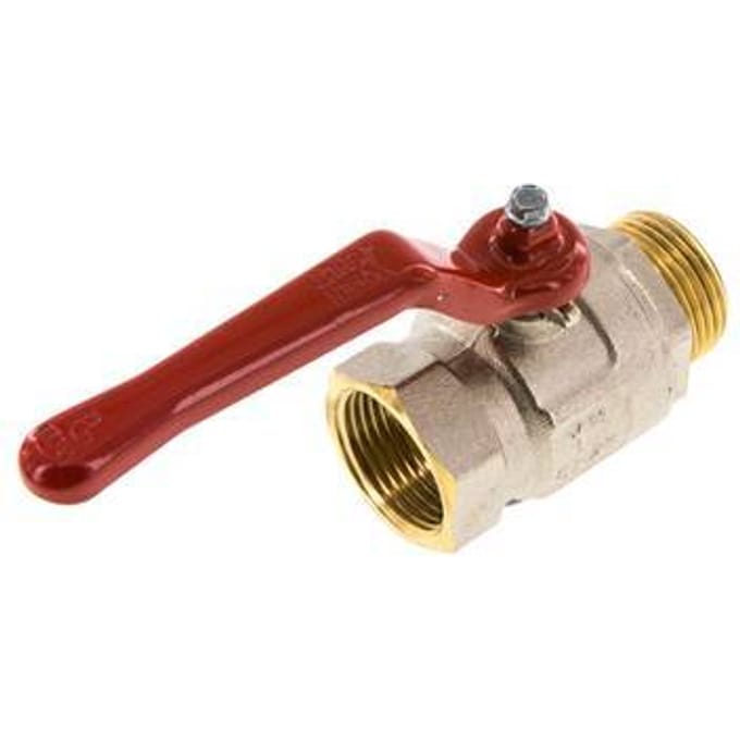 Buiten x Binnendraad G/G 1 inch Kort design 2-Weg Messing Kogelkraan - BL2BN-M-SD-MF-100