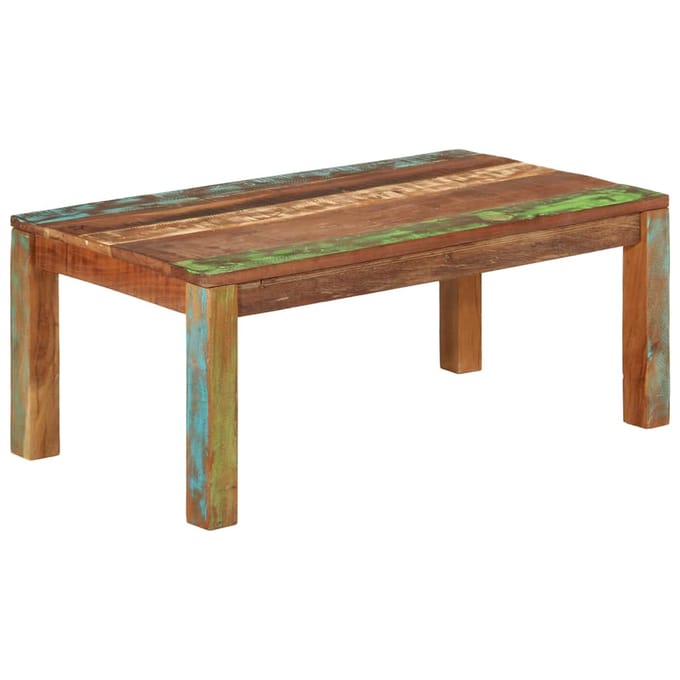 vidaXL - Salontafel - 110x55x40 - cm - Massief - gerecycled - hout