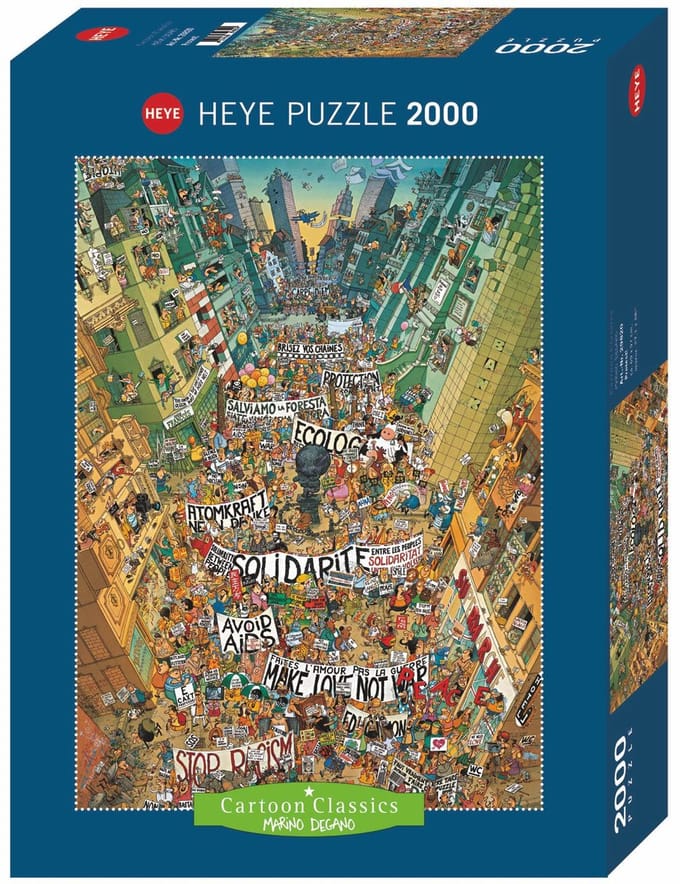 Heye Puzzel Protest, Comic 2000.