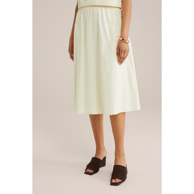 We Fashion Skirt Medium Length Light Yellow Maat: S | Midi Rokken Outlet | Dames | Geel