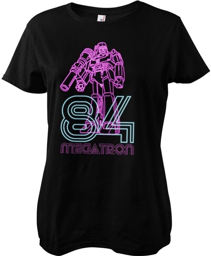 Transformers Megatron 84 Neon Girly Tee dames-T-shirt zwart