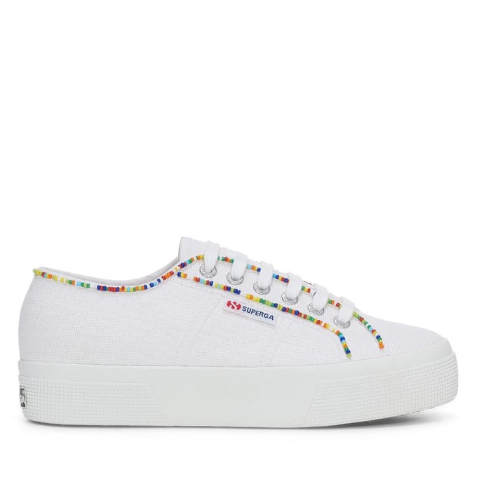 Superga Dames/Dames 2740 Kralen Sportschoenen (Wit/multikleurig)