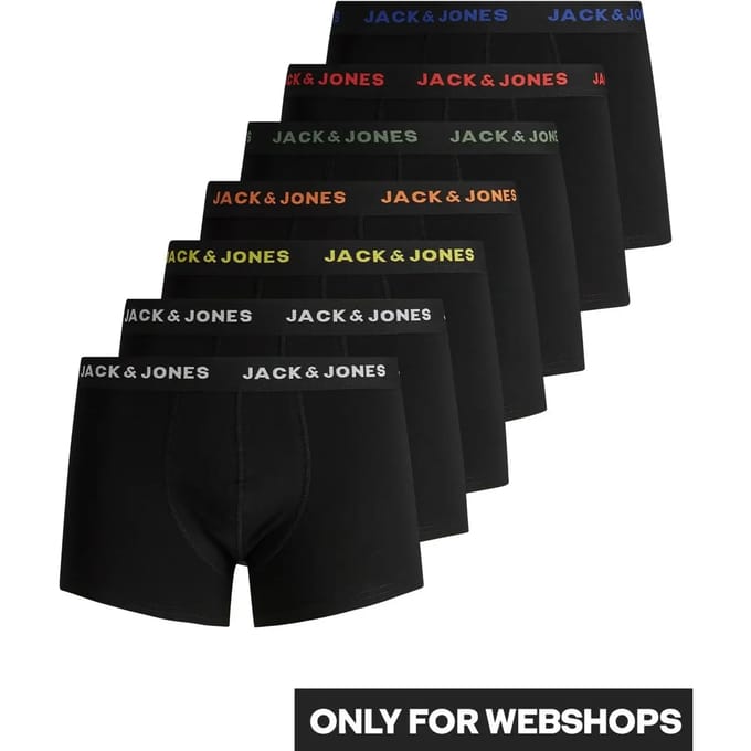 Jack & Jones zwarte heren ondergoed   Regular fit   Elastische boord   Regular waist Zwart M