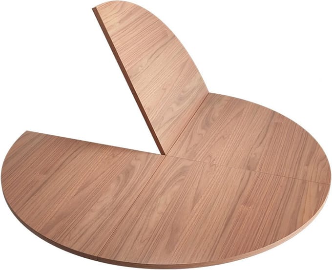 Uitbreidbare Eettafel - Ronde Tafel - Gezellig Tafelen - Inklapbaar Design - 150cm - Bruin