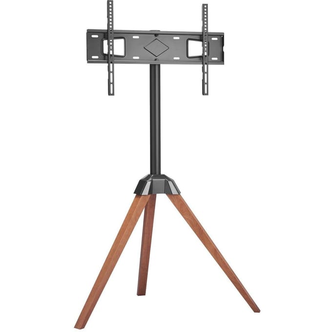 Statief Schildersezel TV-standaard Houten Poten Houdt tot 99 lbs voor 40-65 Inch Schermen