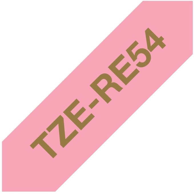 Brother P-touch textielschrijfband, 24 mm - Goud op Roze