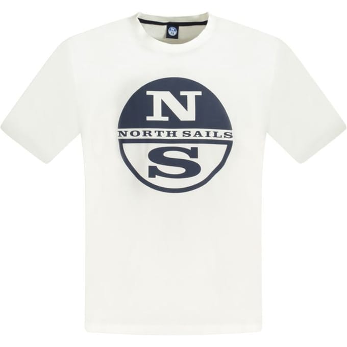 North Sails Witte Katoenen T-Shirt voor Mannen
