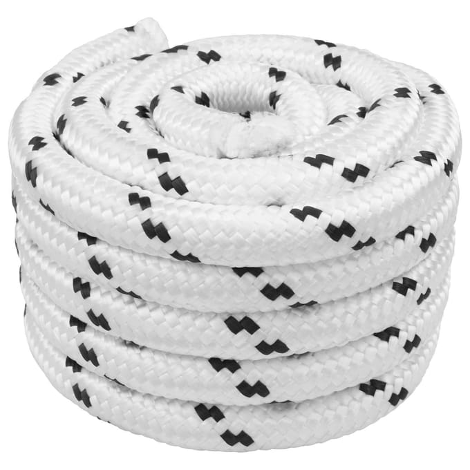 vidaXL - Boottouw - 2.5 - mm - 50 - m - Wit - Polyester