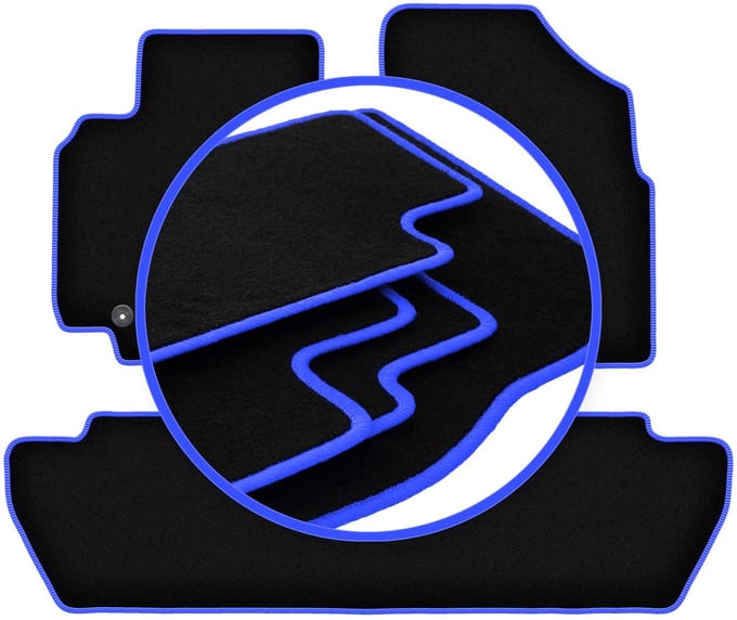 CARLUX-BLAUW automatten voor: Citroen Berlingo II combivan, multispace, 5-zits (2008-2018)