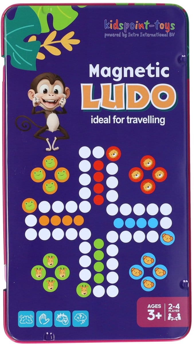 Magnetische Reisspel in Blik Ludo