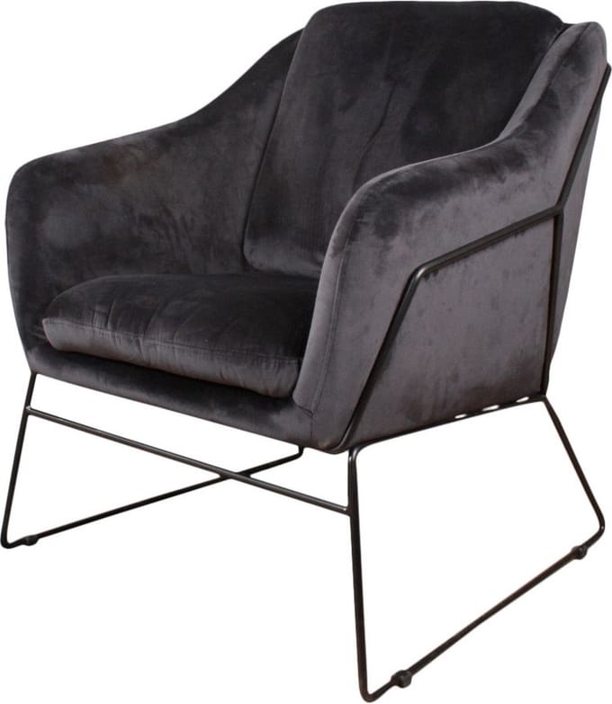 DS4U - Antonio fauteuil velvet zwart