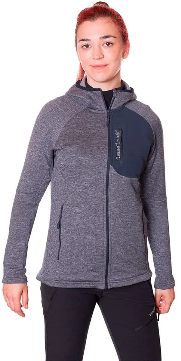 Trangoworld Wells Fleece Met Kap Grijs XL Vrouw