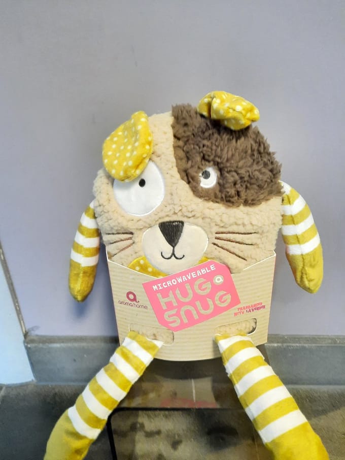 DREAMY HOTTIE DOG - warmte knuffel - lavendel - micro golf knuffel - warmies