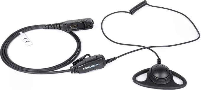 DerComms® Oorschelp voor Motorola portofoons DP2400 (E), DP2600 (E), DP3441 (E), MTP3250, XPR3300, P6620, MotoTRBO R5