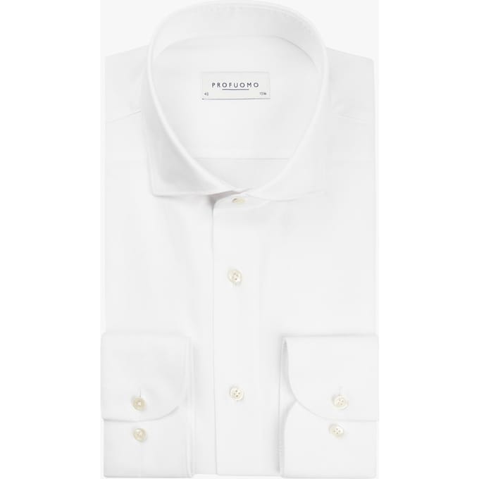 Profuomo Overhemd Supima Cutaway White  41