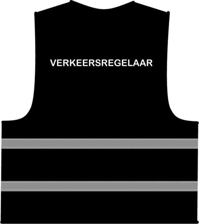 Verkeersregelaar hesje zwart