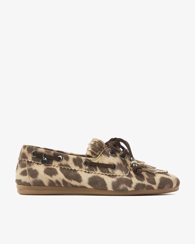 VIA VAI June Loua Mocassins dames - Leer - Luipaardprint - Maat 36