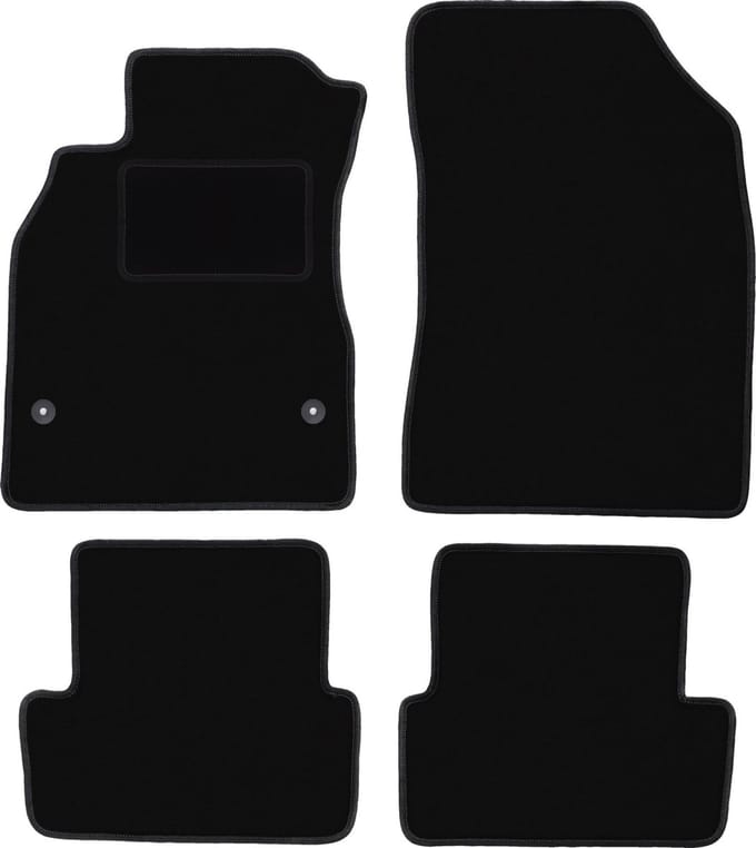 Zwarte veloursmatten voor: Renault Fluence sedan (2009-2016)
