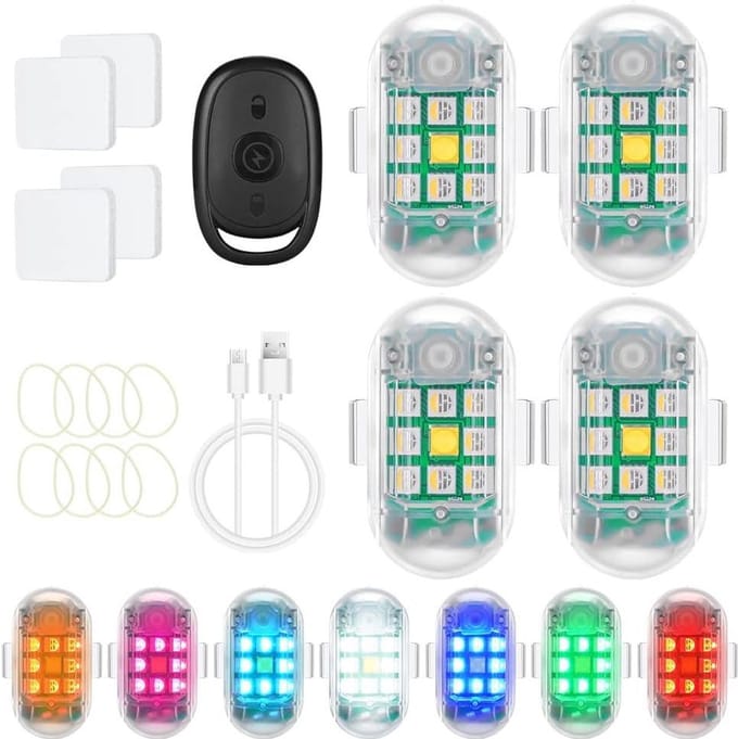 Drone stroboscoop licht - 4 PCs - USB oplaadbaar .