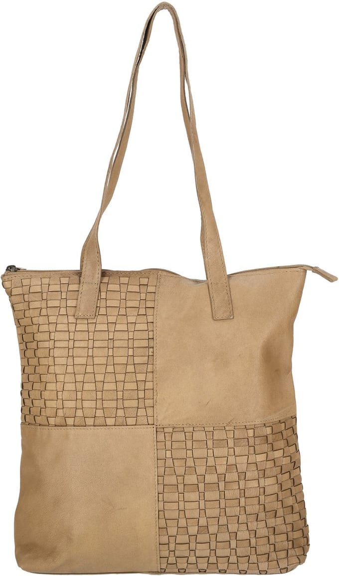 Enrico Benetti Sicily Leren Shopper - Lichttaupe