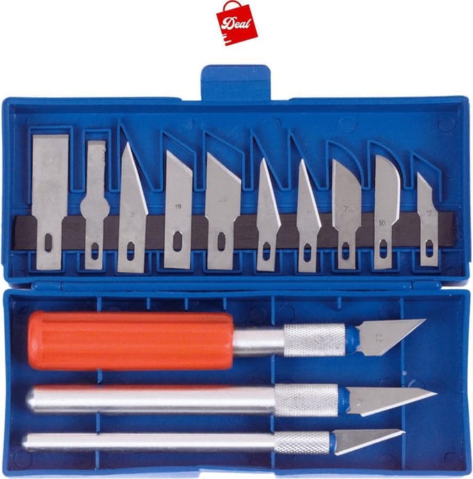Hobbymessen - Deal Tools Professioneel RVS Precisiesnij Set | 16 Delig