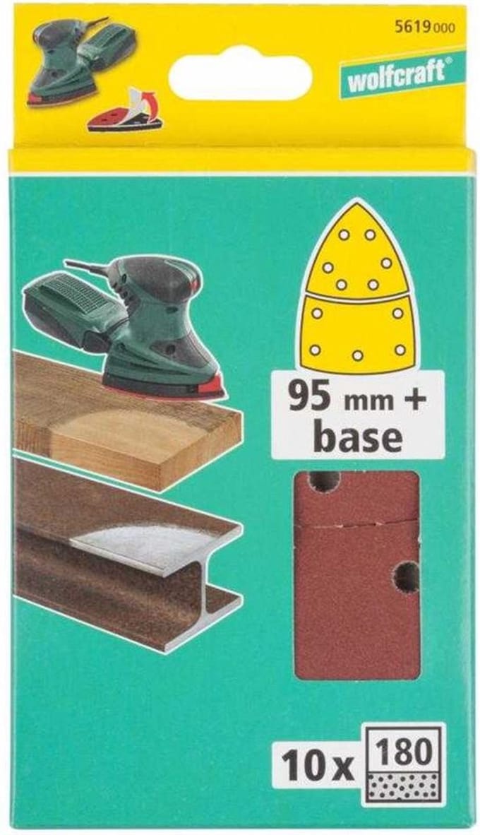 wolfcraft - Zelfhechtend schuurblad 2-delig voor hout/metaal - 5619000